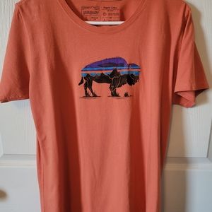 Patagonia Ladies orange Buffalo tshirt